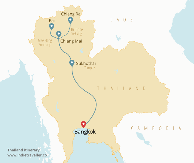 Thailand Itinerary for 2 to 4 Weeks (North + South Highlights)