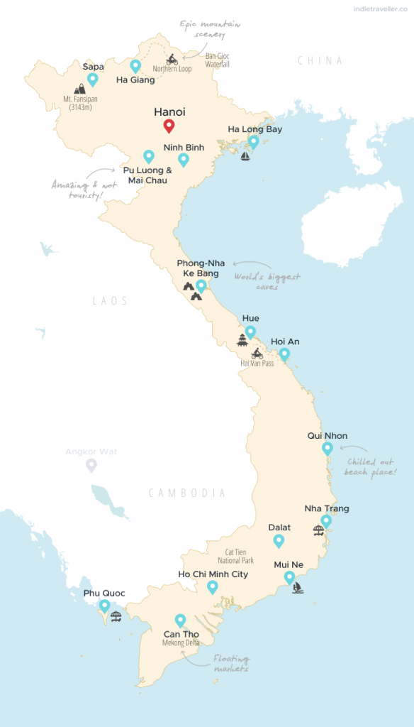 travel map of vietnam