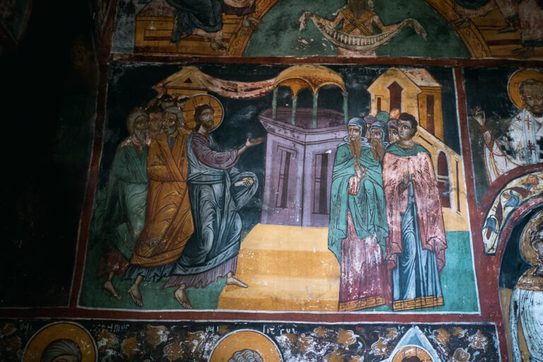 Frescoes from a post-byzantine orthodox church in the wider Gjirokaster