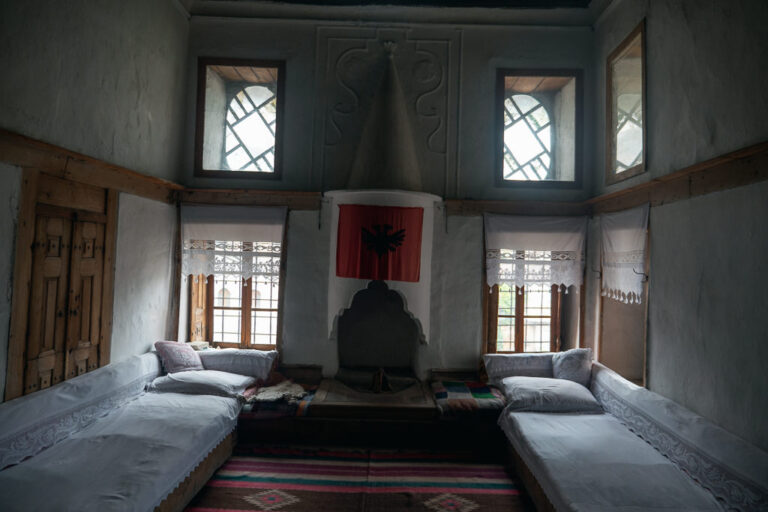 The inside of Skenduli House in Gjirokaster, Albania.