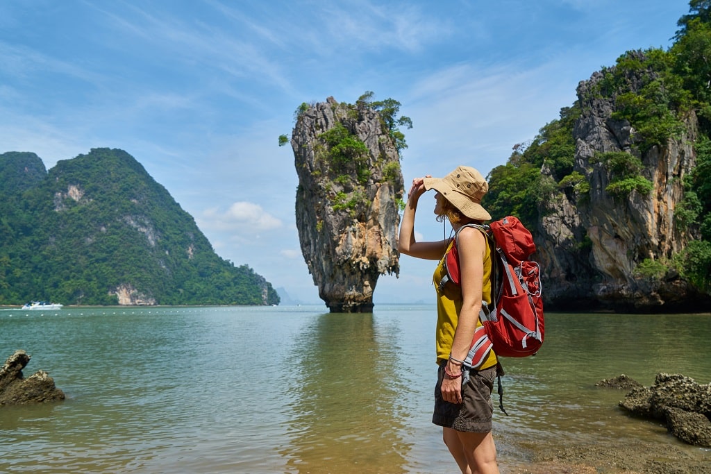 A backpacker in Thailand