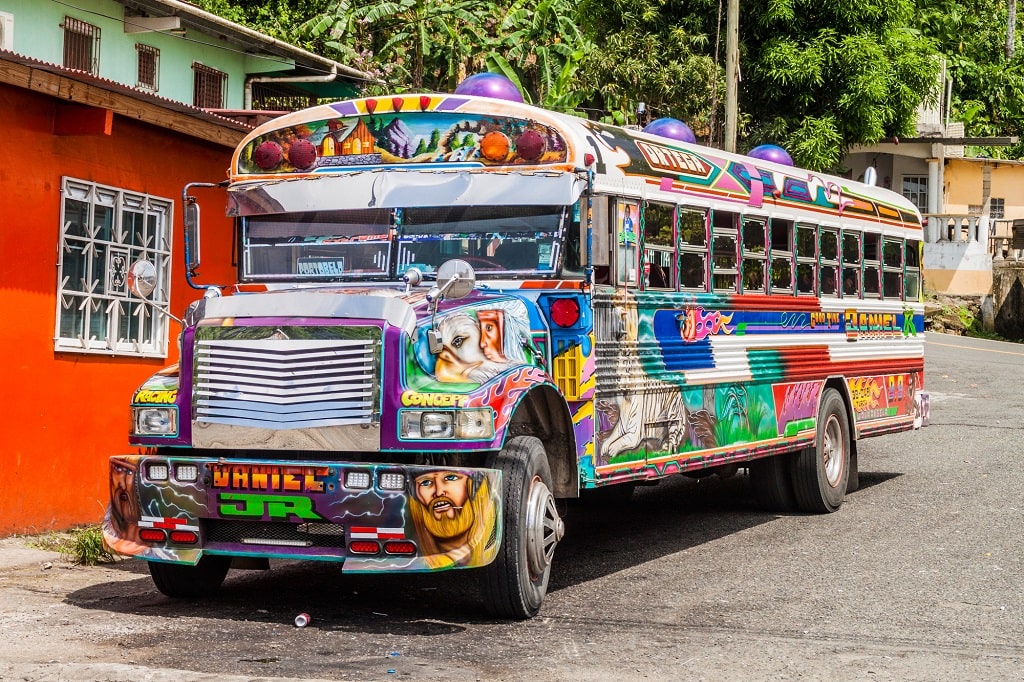 A chicken bus in Panama