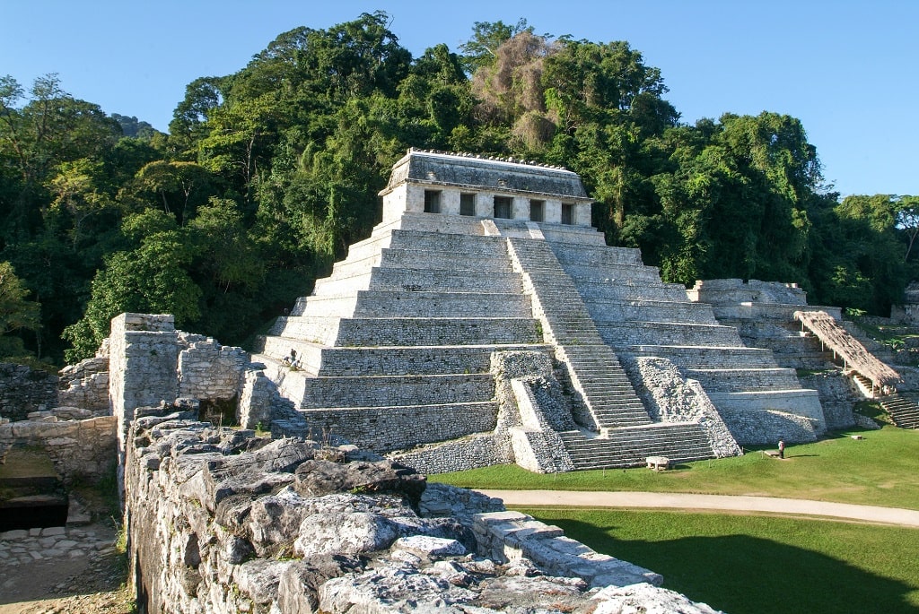 A Mayan Temple in Palenque, Mexico