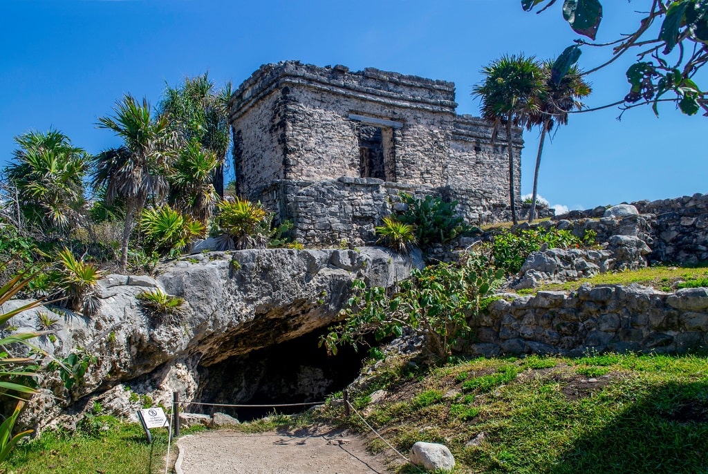 Ruins of Tulum, Mexico on a sunny day