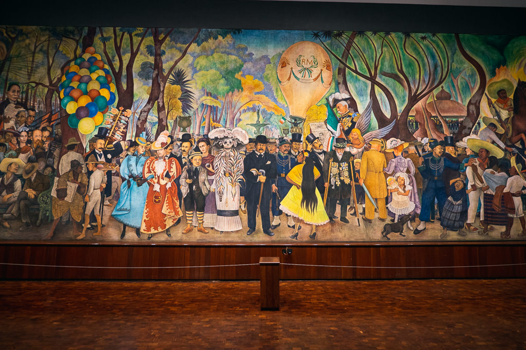 A partial view of the mural at the Diego Rivera Mural Museum
