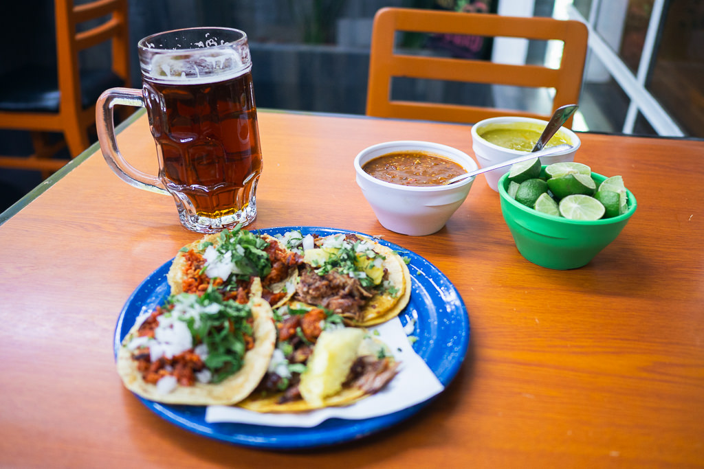 A plate of Tacos al Pastor in Mexico City