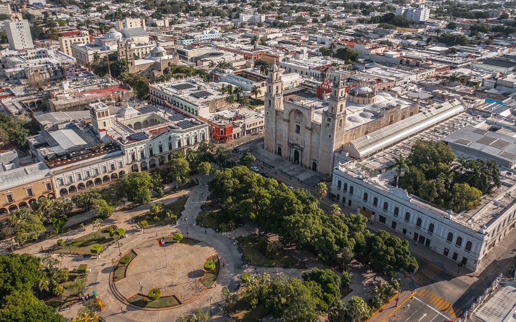 Plaza Grande in Merida, Mexico