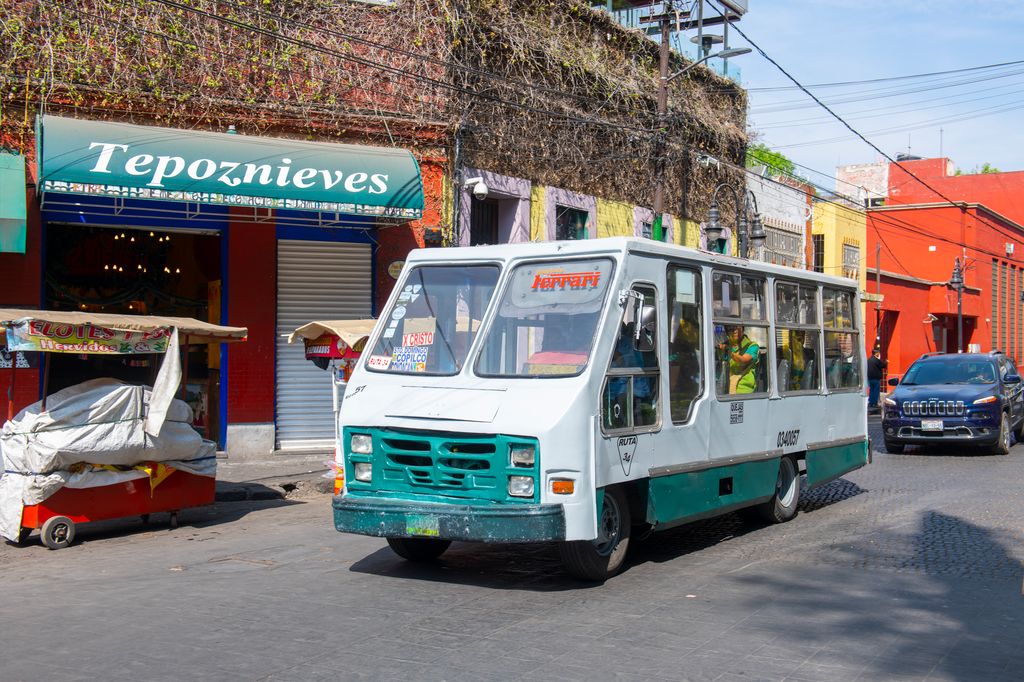 A local bus in Mexico City