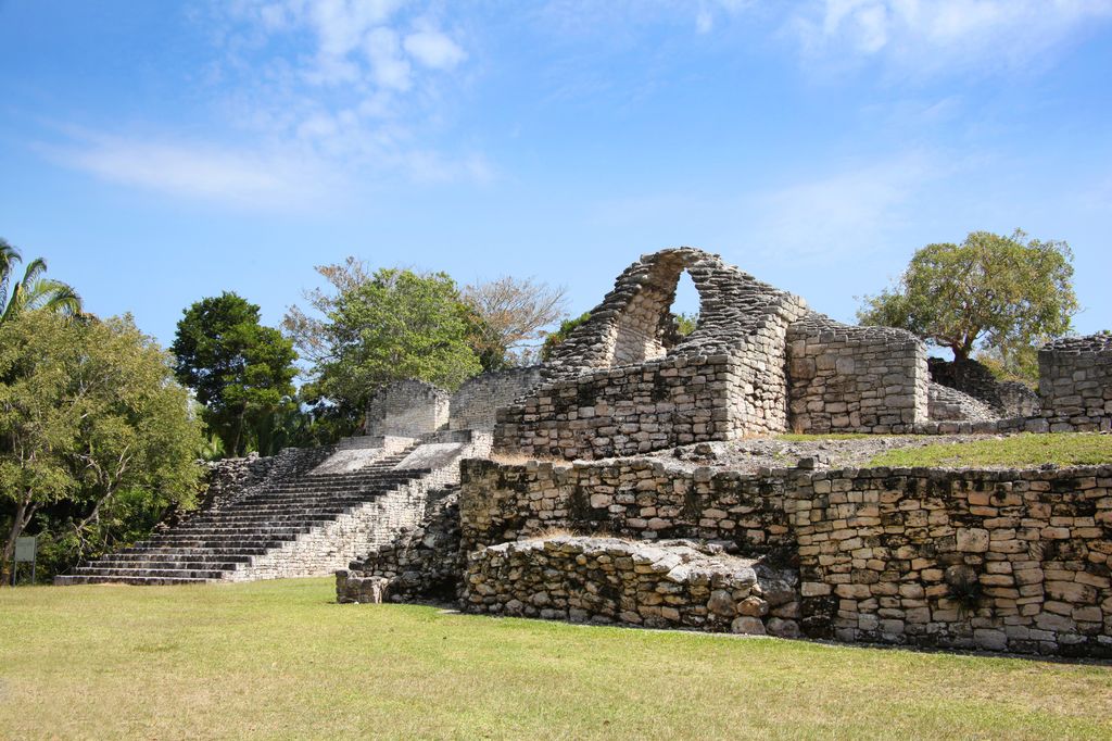 The Kohunlich Ruins in the Yucatan Peninsula, Mexico