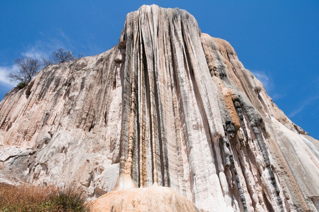 The Hierve el Agua or Petrified Waterfall in Oaxaca, Mexico