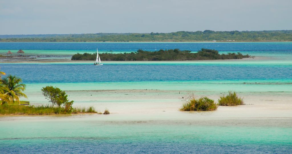 The Lagoon of Seven Colors in Bacalar, Mexico