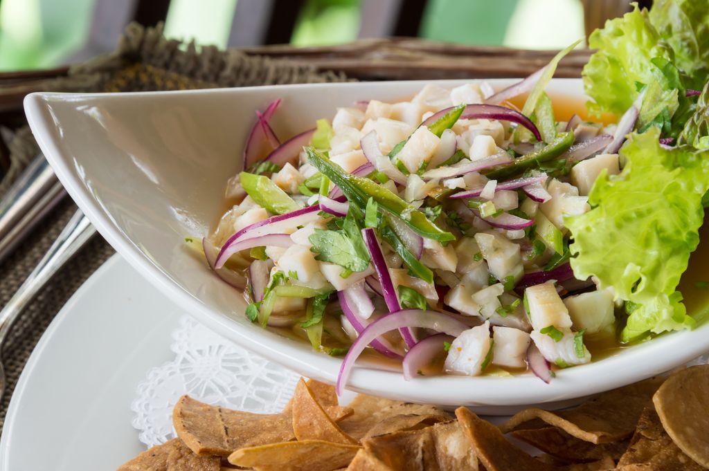 A serving of ceviche