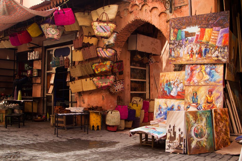 An art street shop in Marrakech, Morocco