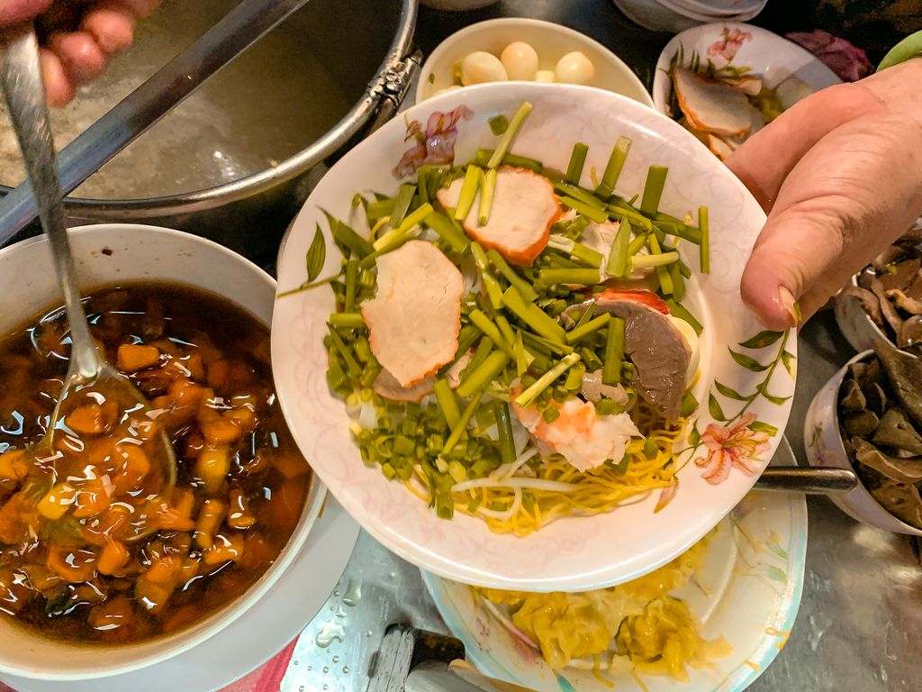 Vietnamese food in a bowl