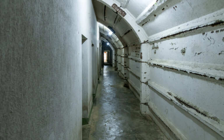 Cold War tunnel in a mountain at Gjirokaster