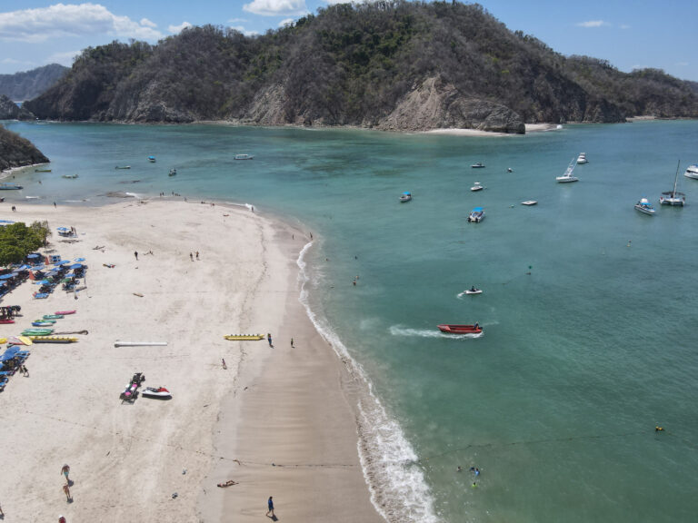 An aerial view of Isla Tortuga, Costa Rica