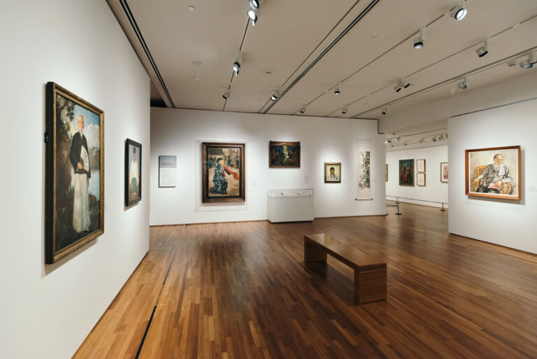 Interior view of a gallery space in the National Gallery Singapore