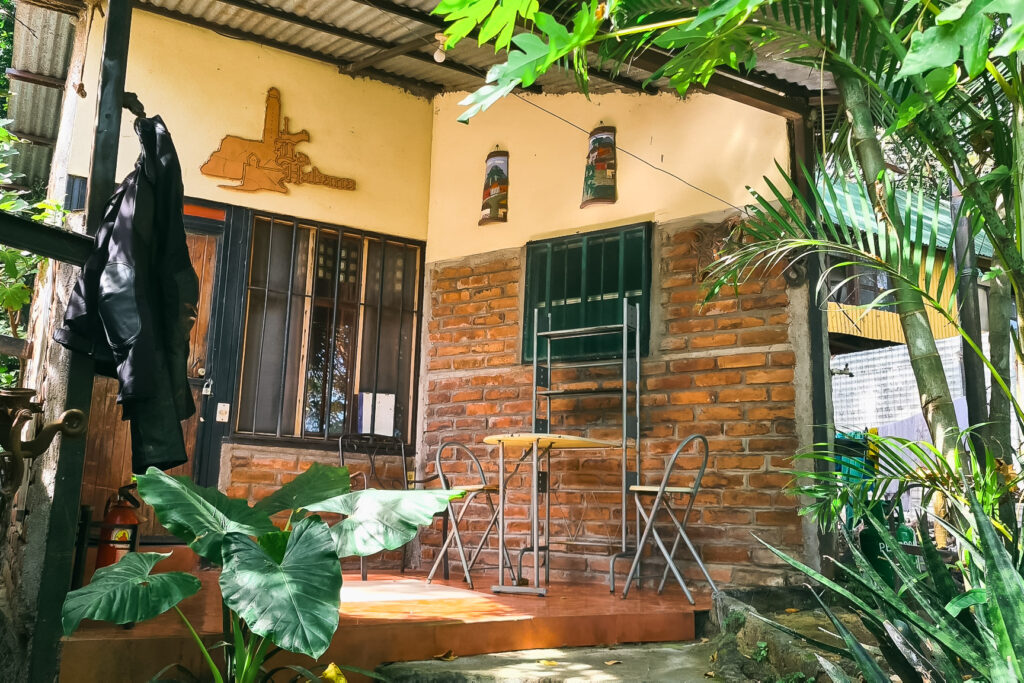 Front porch of La Chiponga Beach Hostel on Isla Ometepe