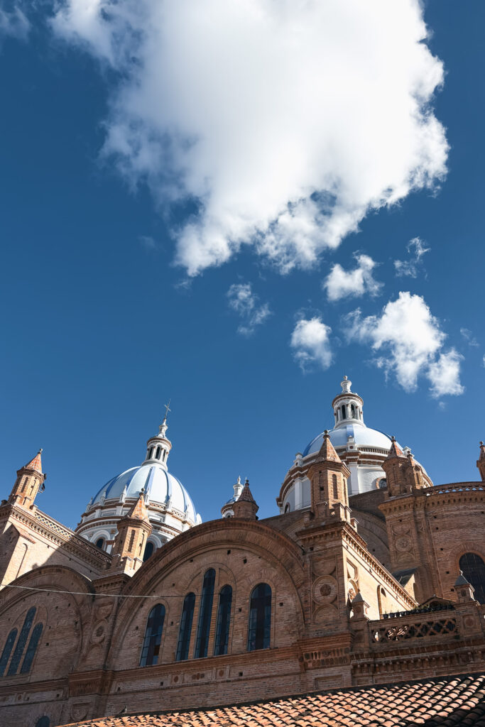 Domes of the New Cathedral in Cuenca, Ecuador